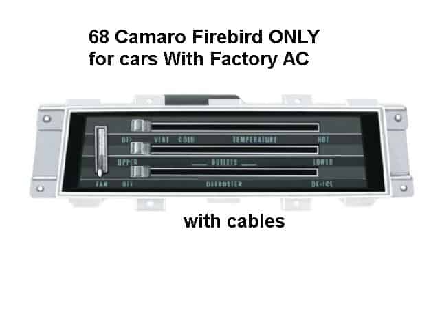 Heater Control Assembly: 68 Camaro Firebird (